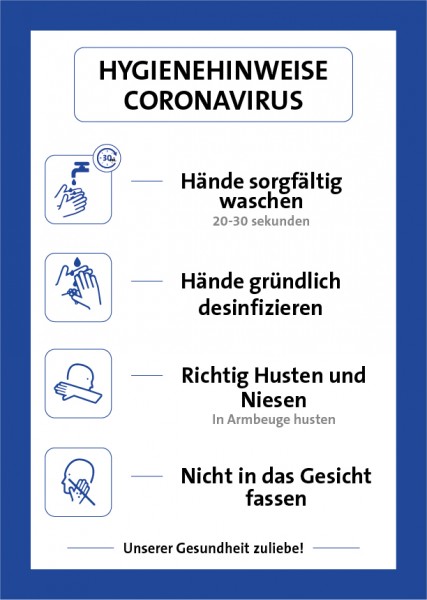 Hinweisschild Hartschaumplatte | DIN A4 | beidseitig