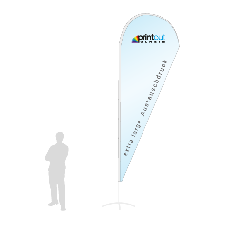 Beachflag Drop Austauschdruck | Extra Large (466 cm) | einseitig bedruckt